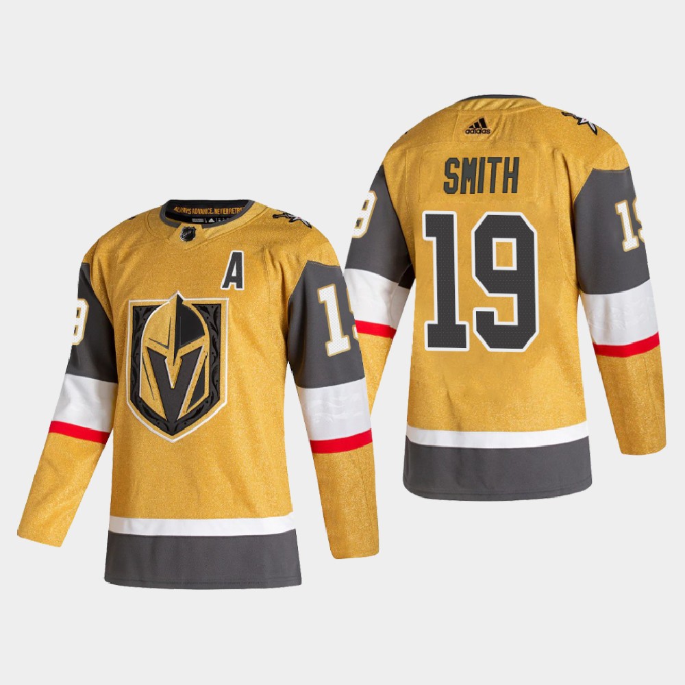Vegas Golden Knights #19 Reilly Smith Men Adidas 2020 Authentic Player Alternate Stitched NHL Jersey Gold